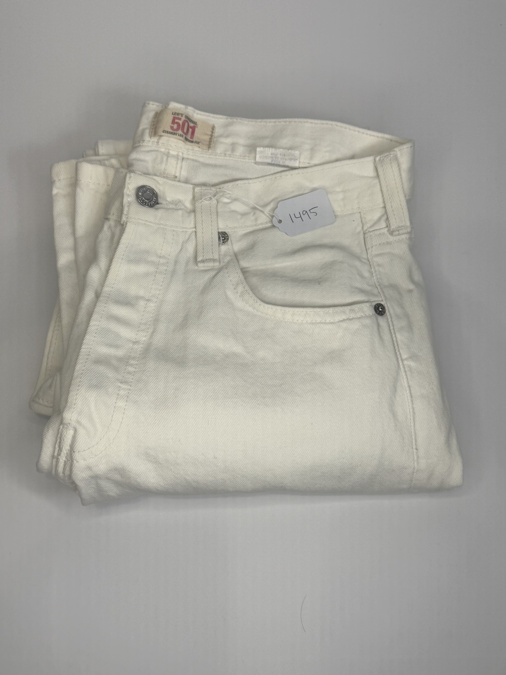 PF-1495 Levi's 501 White Jeans